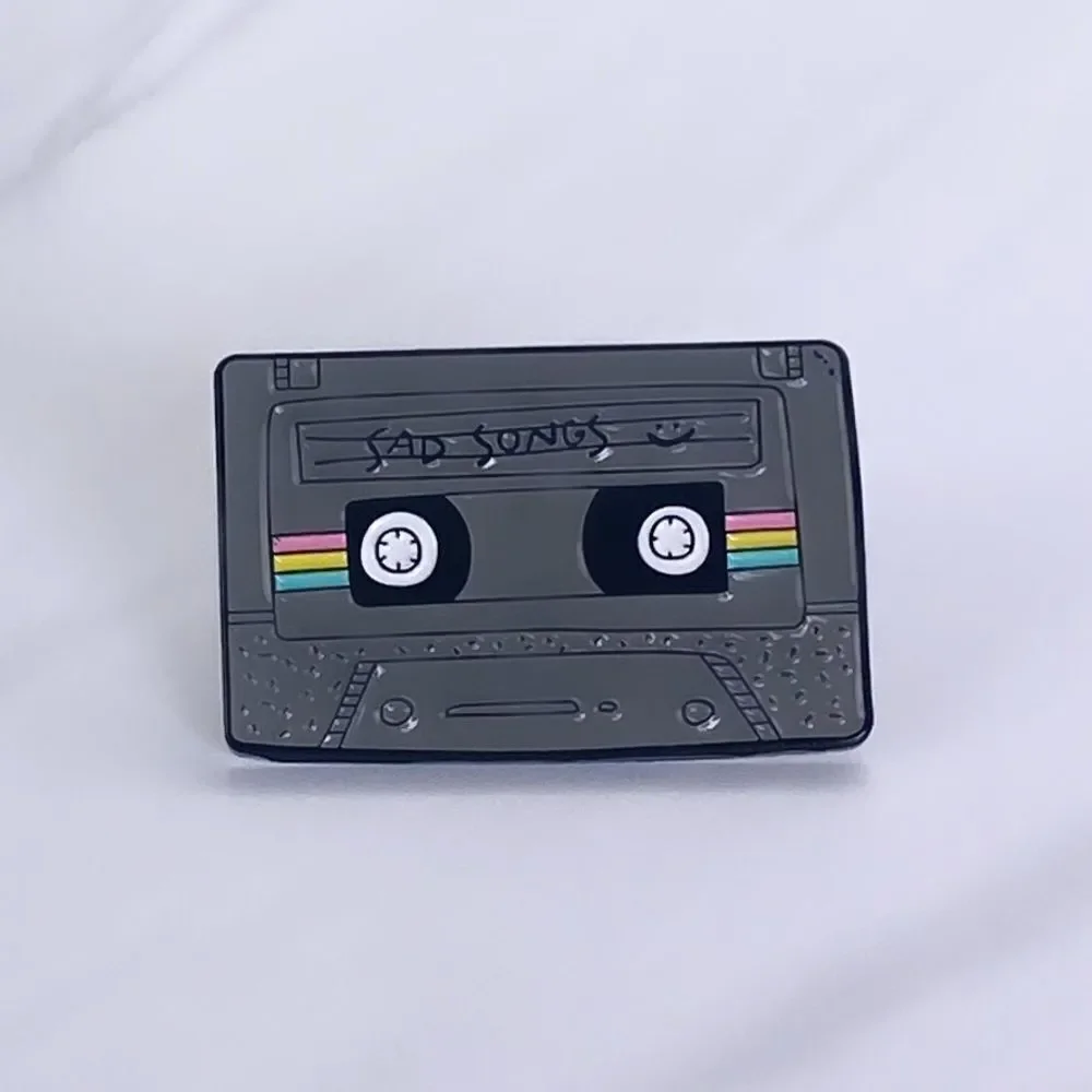 Sad Songs Cassette Enamel Pin/ Brooch